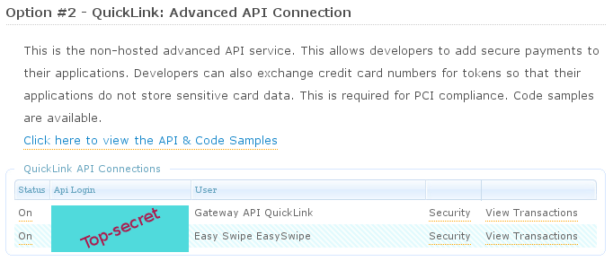 Screenshot of Option2 of the PayJunction gateway. Screenshot of Option2 of the PayJunction gateway.