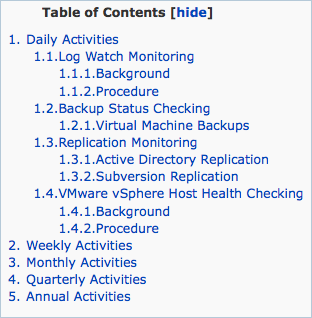 Single numbering with the Table of Contents counter features.