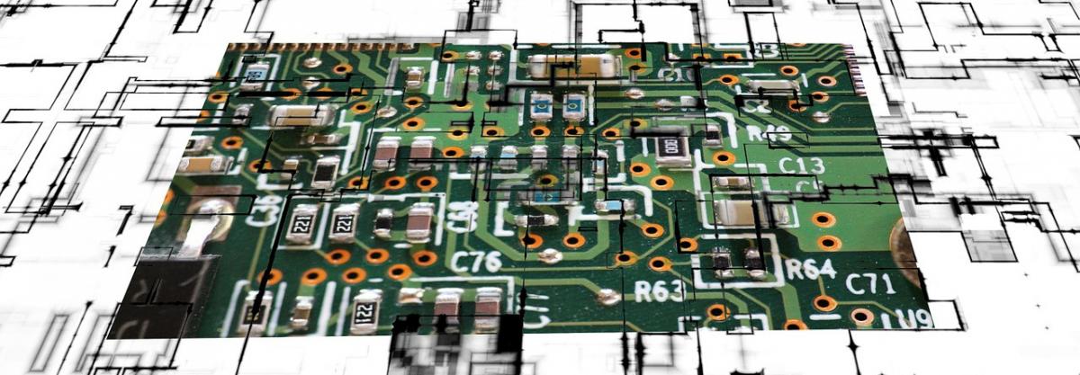 A PCB board with drawings of the wires