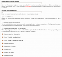 Screenshot of the form used to choose the parent/child relationship. Click to enlarge.